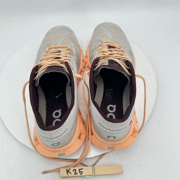 On Cloud X Swiss Engineering Women Size 8 40.99699 Silver Almond Peach Shoes - Picture 9 of 11